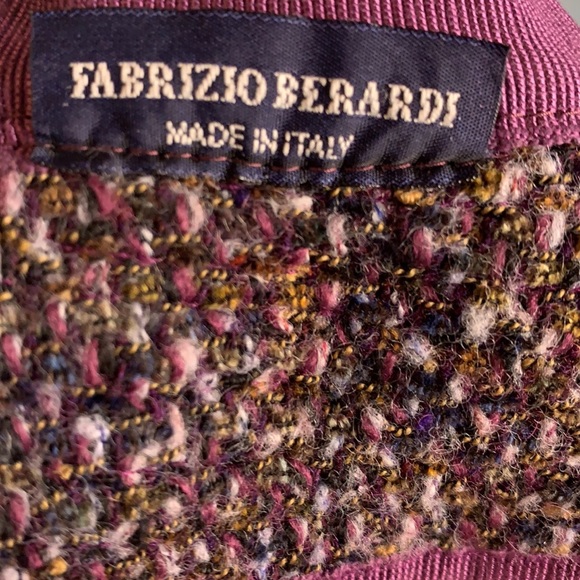 Fabrizo o Bernardí wool blend tweed hat made in Italy - Picture 6 of 7